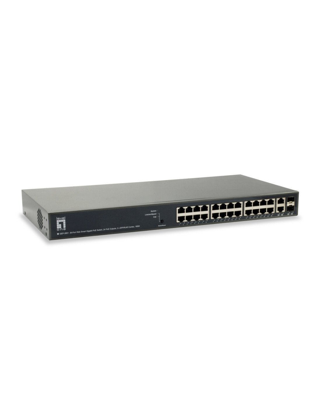 LevelOne GEP-2651 switch Gestionado L3 Gigabit Ethernet (10/100/1000) Energía sobre Ethernet (PoE) Negro