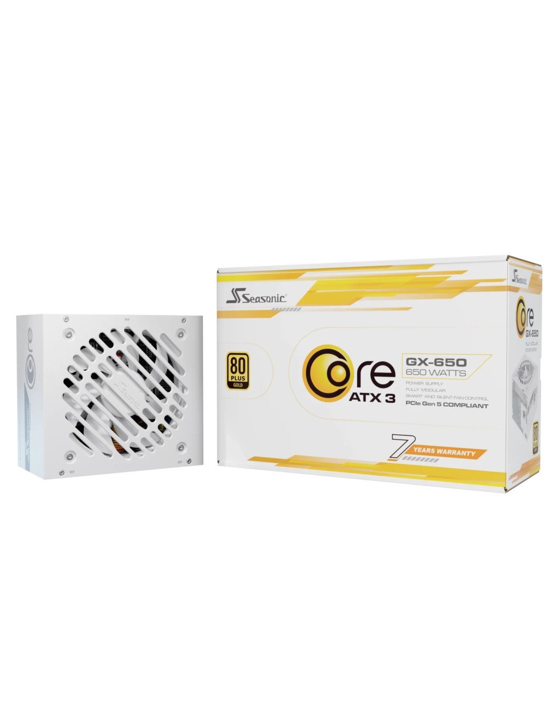 Seasonic CORE GX-650 unidad de fuente de alimentación 650 W 20+4 pin ATX ATX Blanco