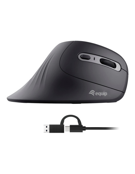Equip 245119 ratón Universal mano derecha USB Type-A + USB Type-C