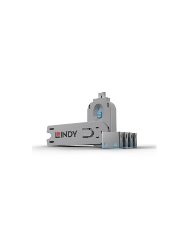 Lindy 40452 bloqueador de puerto Bloqueador de puerto + clave USB