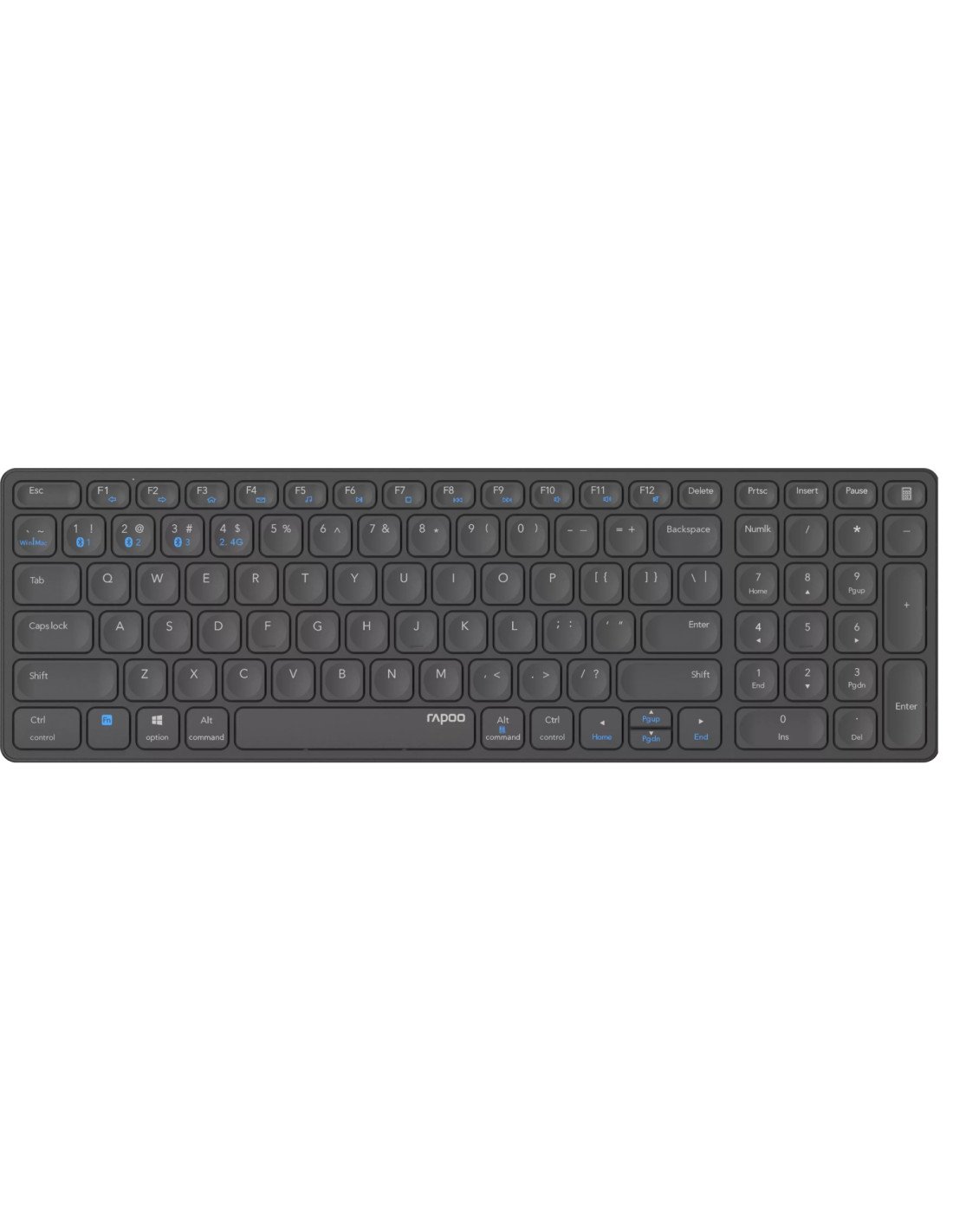 Rapoo 00215871 teclado Oficina RF Wireless + Bluetooth QWERTY Inglés Negro