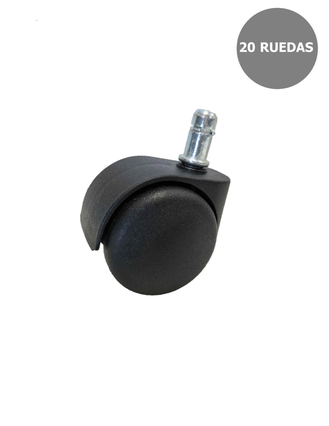 Piqueras y Crespo Kit de 20 ruedas de nailon de 50 mm perno 11 mm.