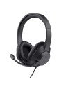 Trust Ayda Max USB Auriculares Alámbrico Diadema Oficina/Centro de llamadas USB Type-C / USB Type-A Negro