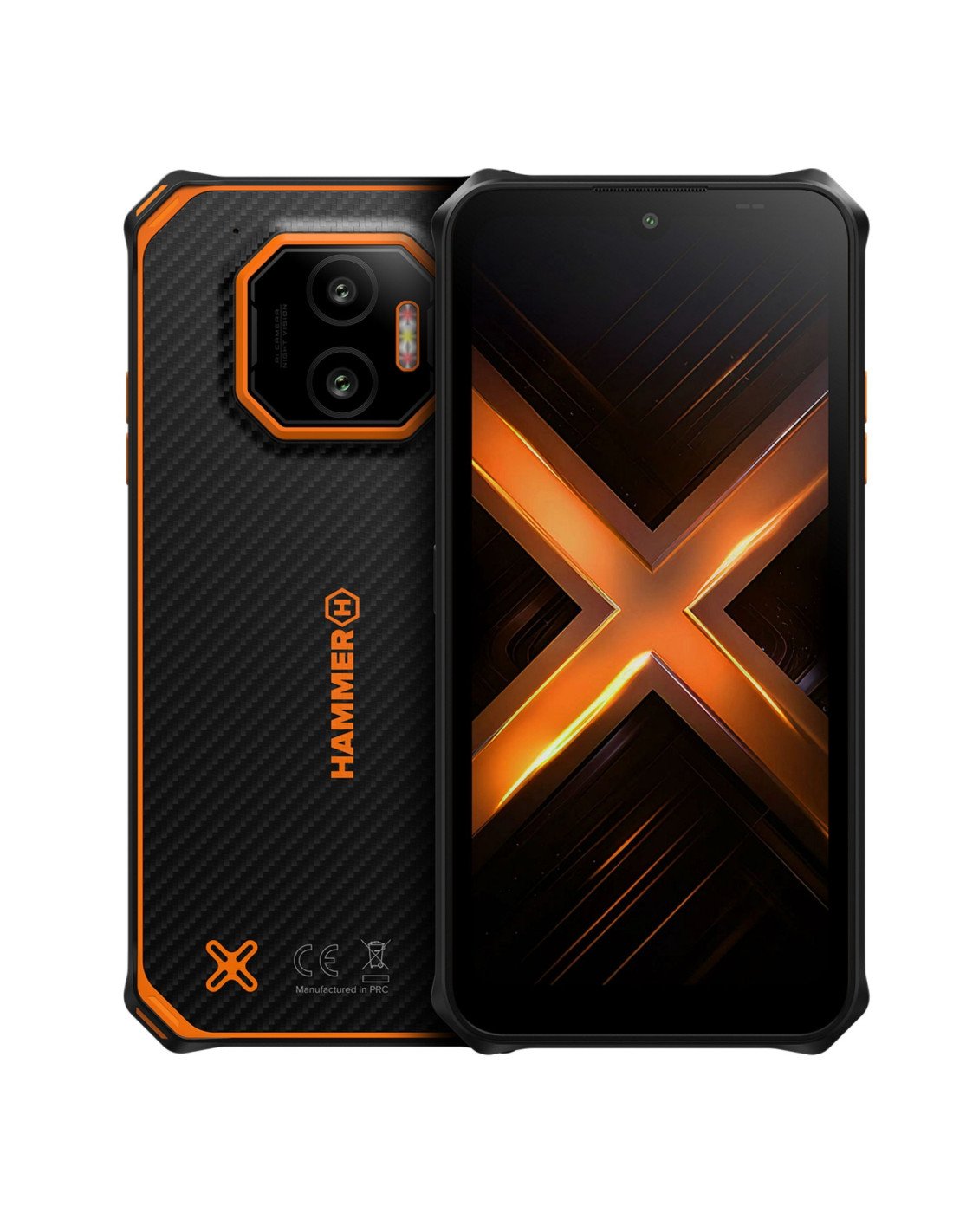 Hammer Energy X2 5G 6+(6)/128Gb Black-Orange Smartphone Rugerizado