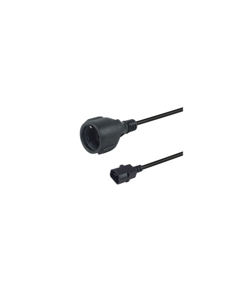 Equip 112106 cable de transmisión Negro 0,25 m IEC C14 CEE7/3