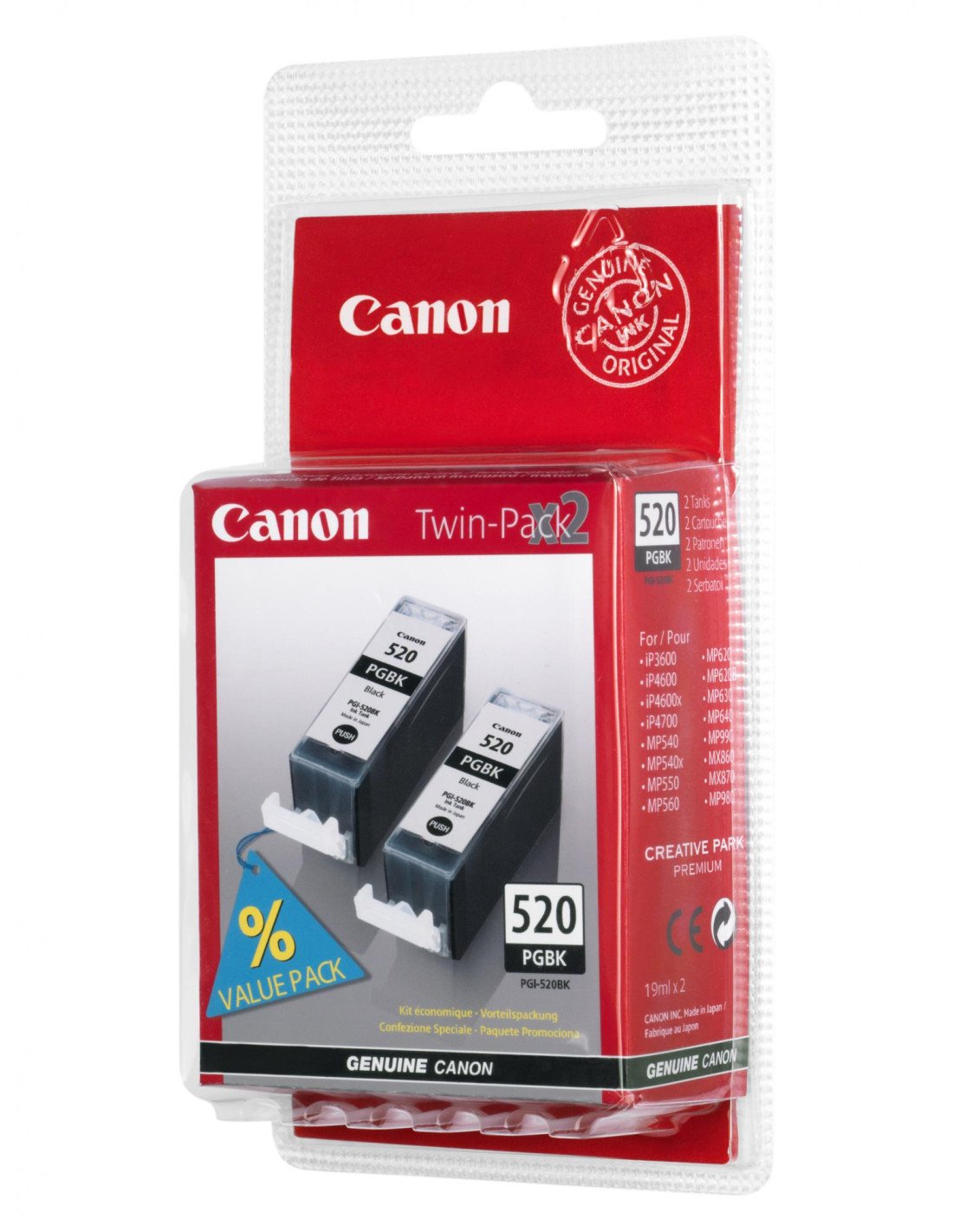 CARTUCHO CANON 2932B012 PGI-520BK NEGRO