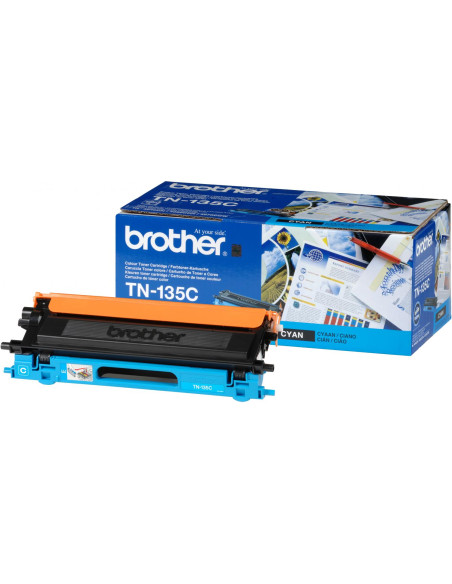 Brother TN-135C cartucho de tóner 1 pieza(s) Original Cian
