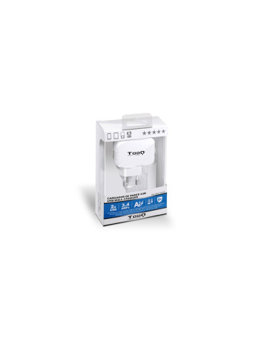 CARGADOR TOOQ 2X USB BLANCO TQWC-1S02WT