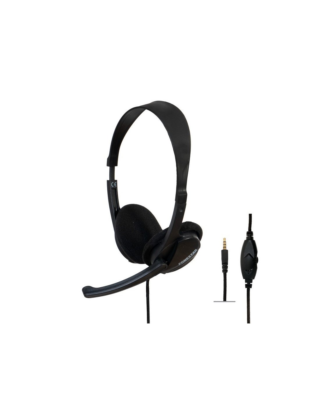 AURICULARES + MICROFONO FONESTAR HOME-35 JACK 3.5MM BLACK