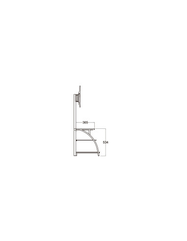 SOPORTE TV APPROX SUELO CON MUEBLE PANTALLAS 30 - 63 3 ESTANTES APPST08E