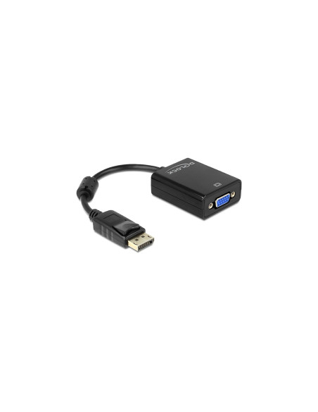 CABLE ADAPTADOR DELOCK DISPLAYPORT M A VGA H NEGRO 61848