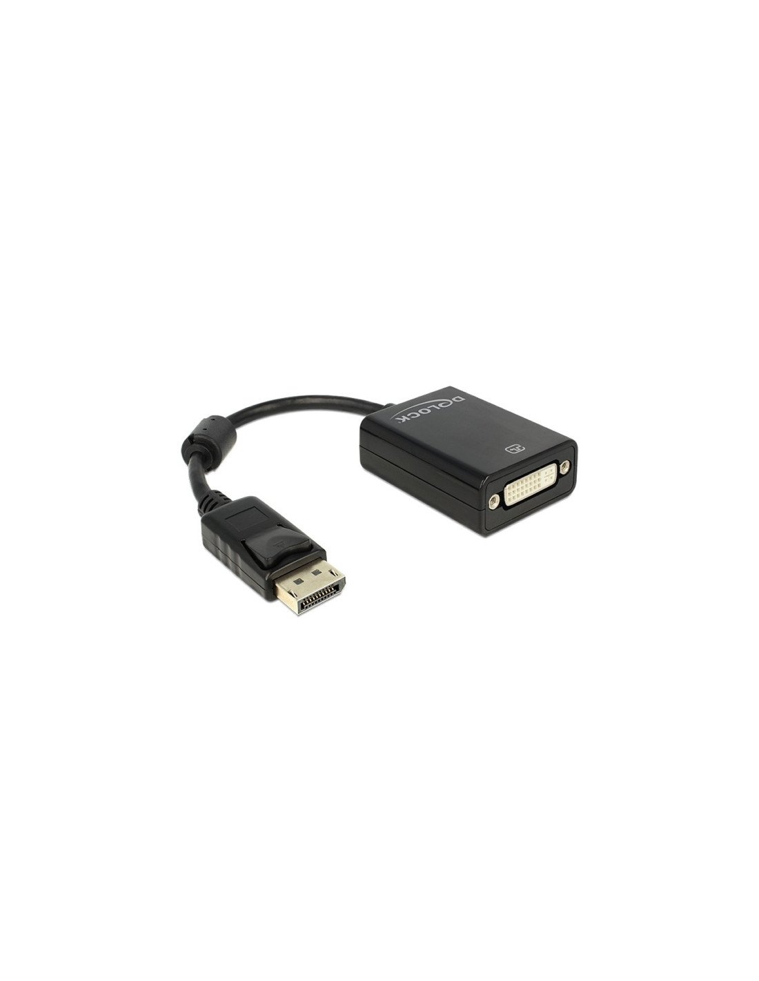 ADAPTADOR DISPLAYPORT M A DVI H 0.12MT DELOCK NEGRO 61847