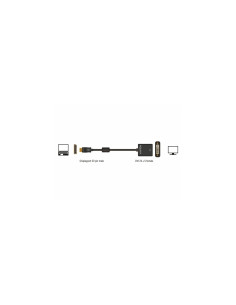 ADAPTADOR DISPLAYPORT M A DVI H 0.12MT DELOCK NEGRO 61847 2