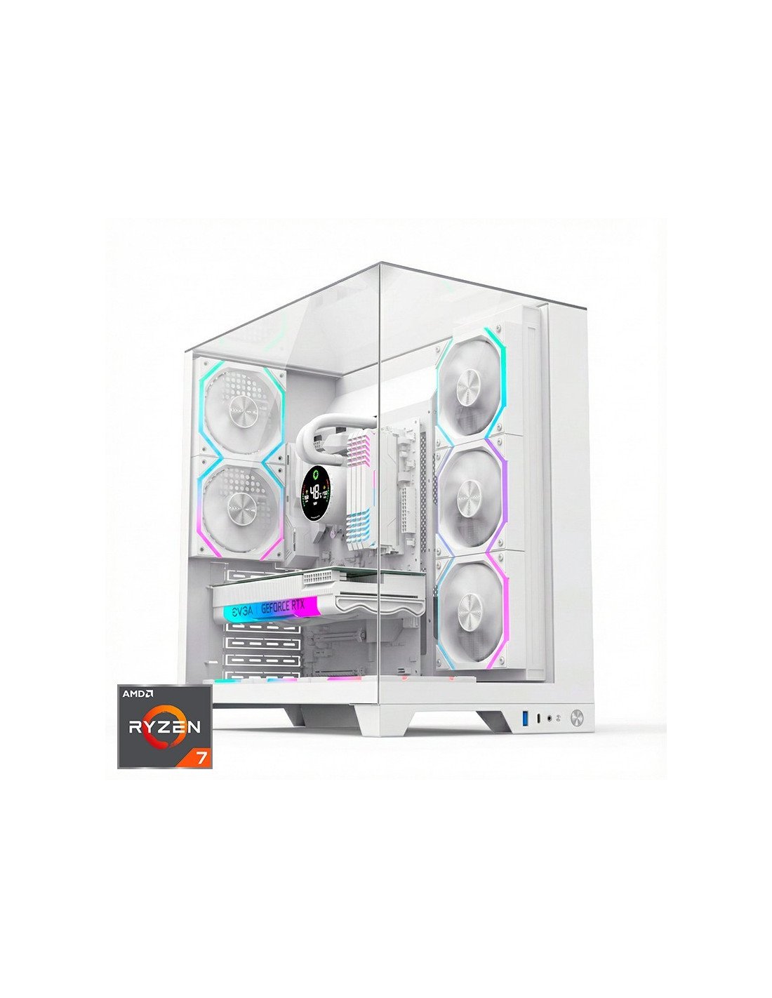 ORDENADOR GAMING INFINITY PRO WHITE RGB R7 9800X3D/32GB DDR5/SSD1TB NVME/WIFI/R.LIQ/800W