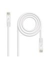 LATIGUILLO NANOCABLE CAT 6A LSZH UTP 1METRO BLANCO 10.20.1801-W