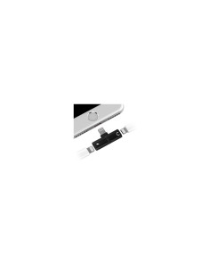 SPLITTER CARGA Y MUSICA MYWAY CONECTOR LIGHTNING TRANSMISION DE AUDIO ALTA CALIDAD NEGRO MWADP0002 2
