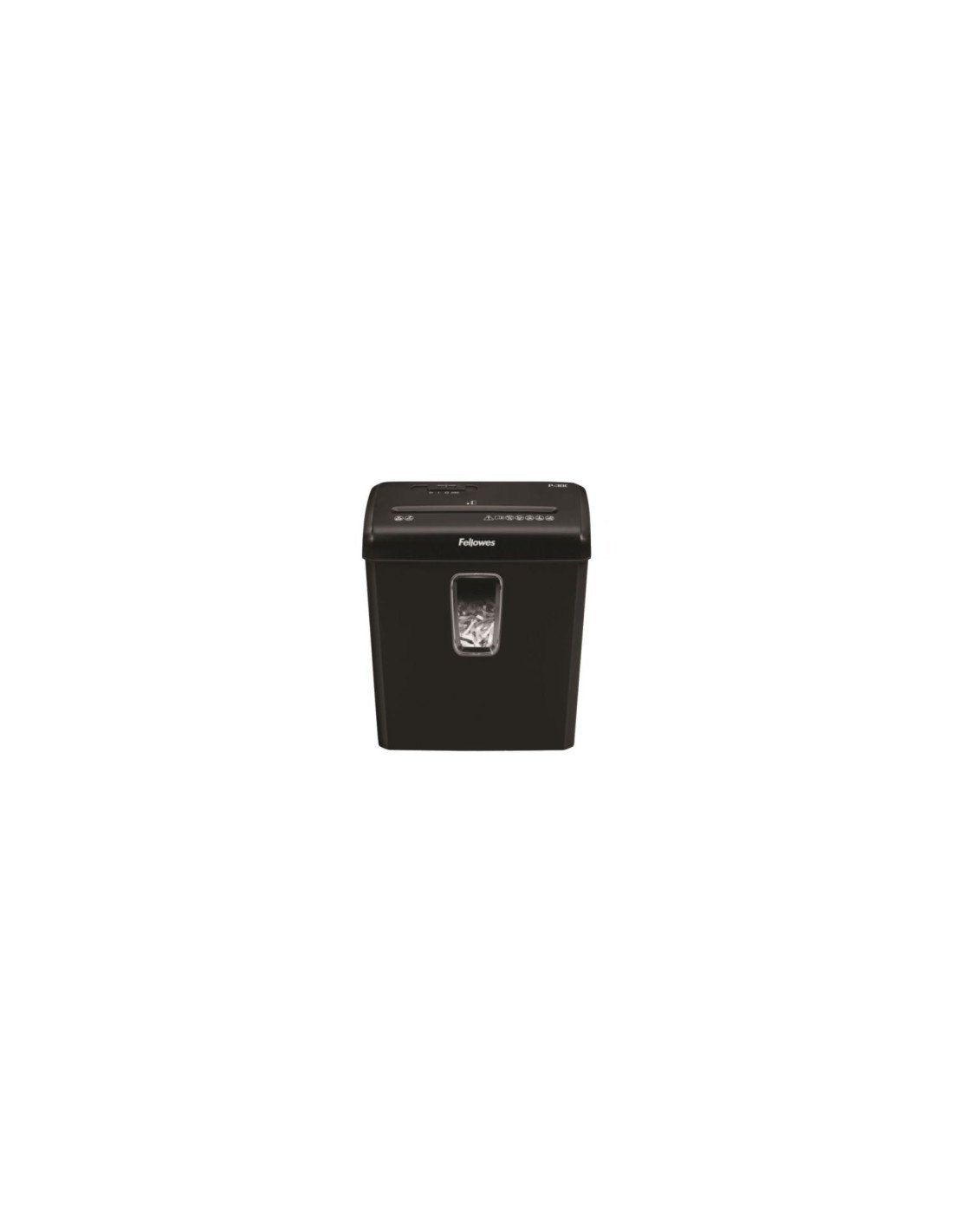destructora fellowes p-30c corte en particulas 4x34mm hasta 6 hojas papelera 15 litros negro 6008101