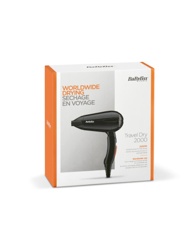 Babyliss 5344E secador de pelo 2000w 2 velocidades mando plegable negro