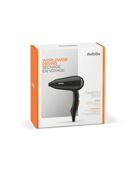 Babyliss 5344E secador de pelo 2000w 2 velocidades mando plegable negro