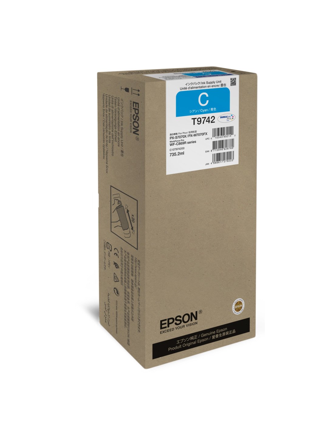 Cartucho Epson Cyan XXL Ink Supply Unit C13T974200
