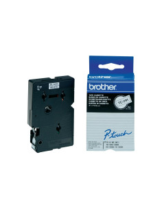BROTHER Cinta TC laminada 9mm Negro sobre Blanco