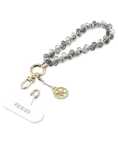 GUESS Cordón de mano encantador cristal negro.