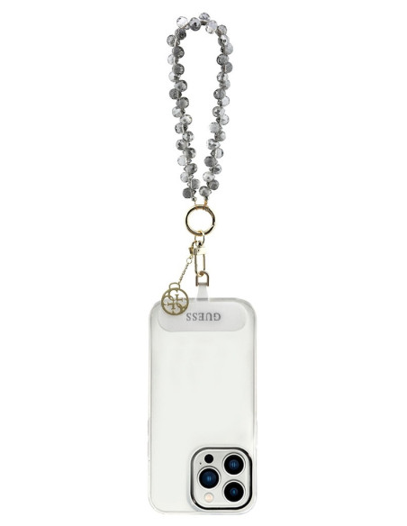 GUESS Cordón de mano encantador cristal negro.