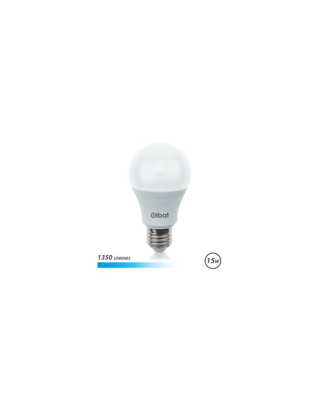 BOMBILLA LED A60 | 15W | 1350LM | E27 | LUZ FRIA | ELBAT