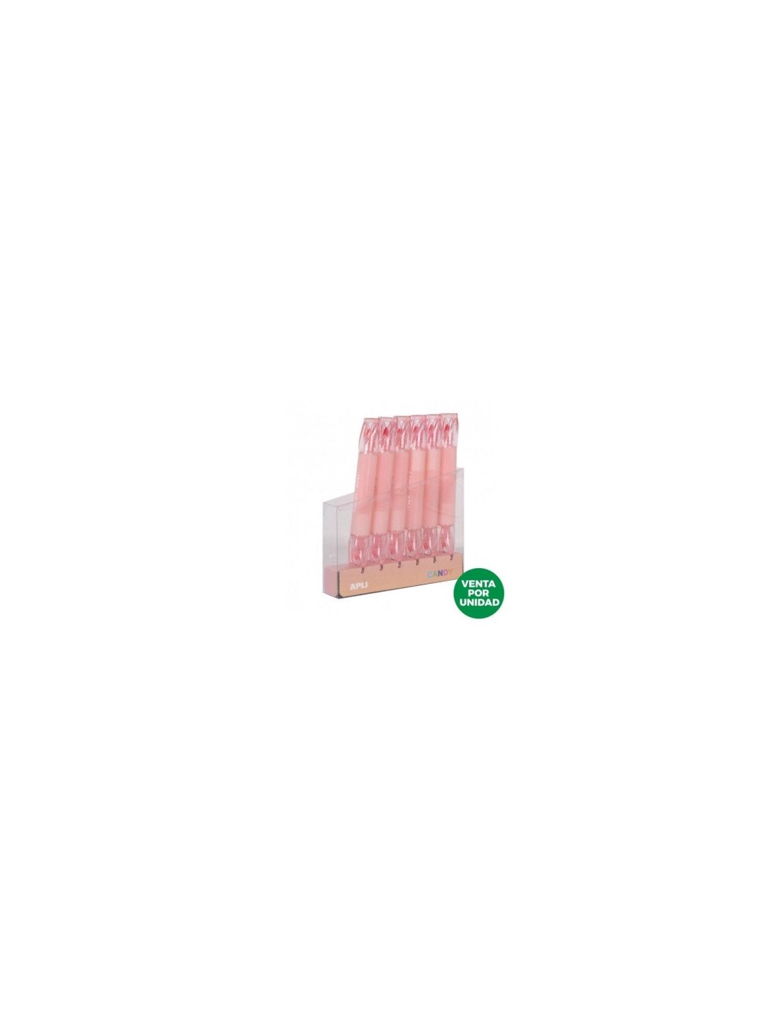 Apli Candy marcador doble punta fluorescente rosa