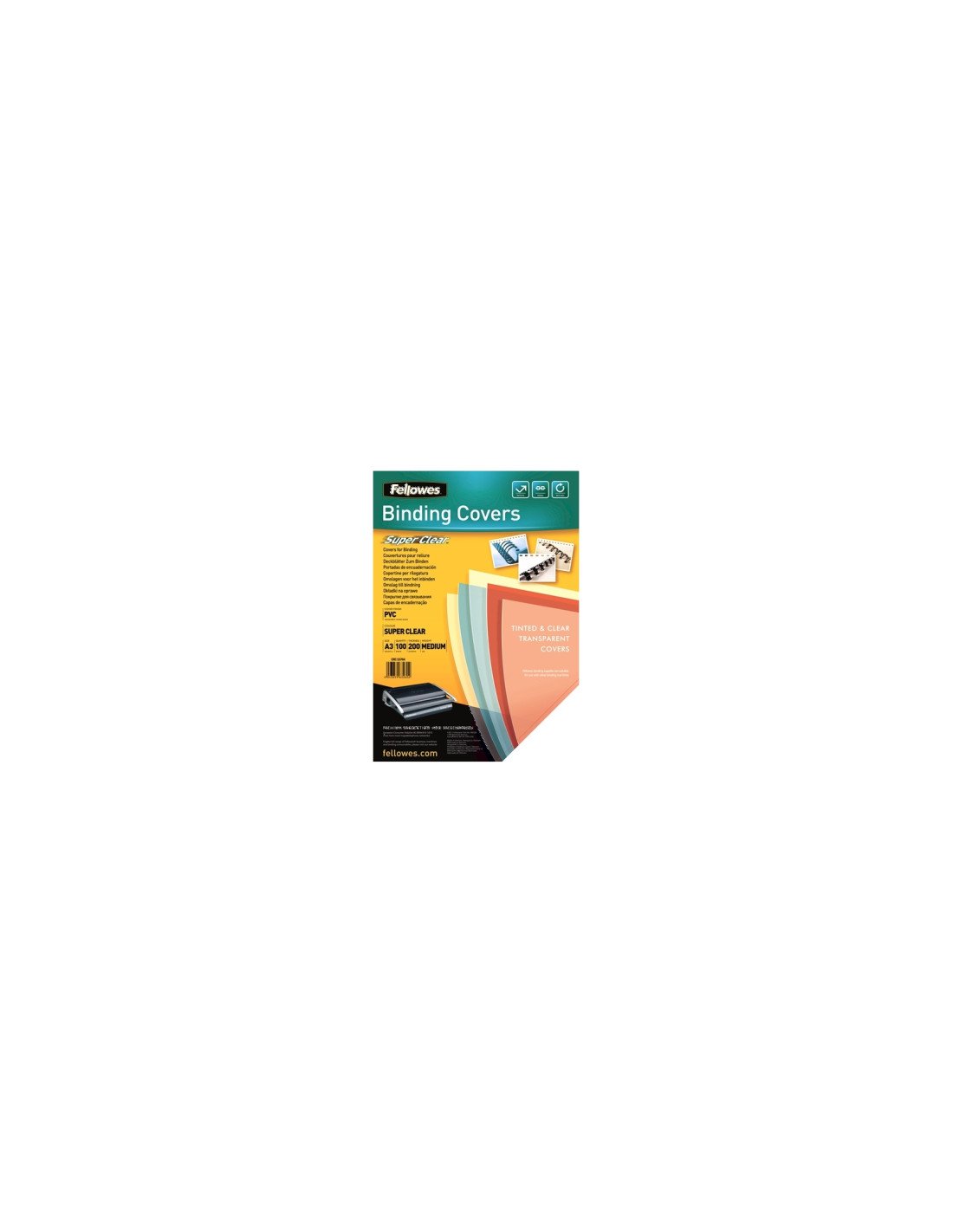 Fellowes 53764 cubierta A3 PVC Transparente 100 pieza(s)