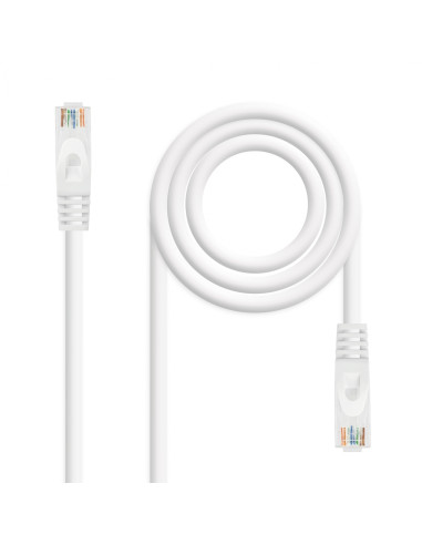 Nanocable Cable Red Latiguillo RJ45 LSZH CAT.6A UTP AWG24, Blanco, 25