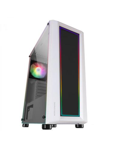 Mars Gaming MC-ART Blanco, Caja PC Gaming ATX, Doble Cristal Templado