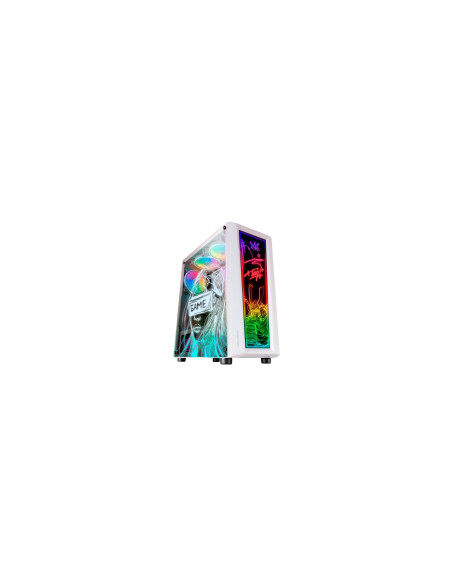 Mars Gaming MC-ART Blanco, Caja PC Gaming ATX, Doble Cristal Templado