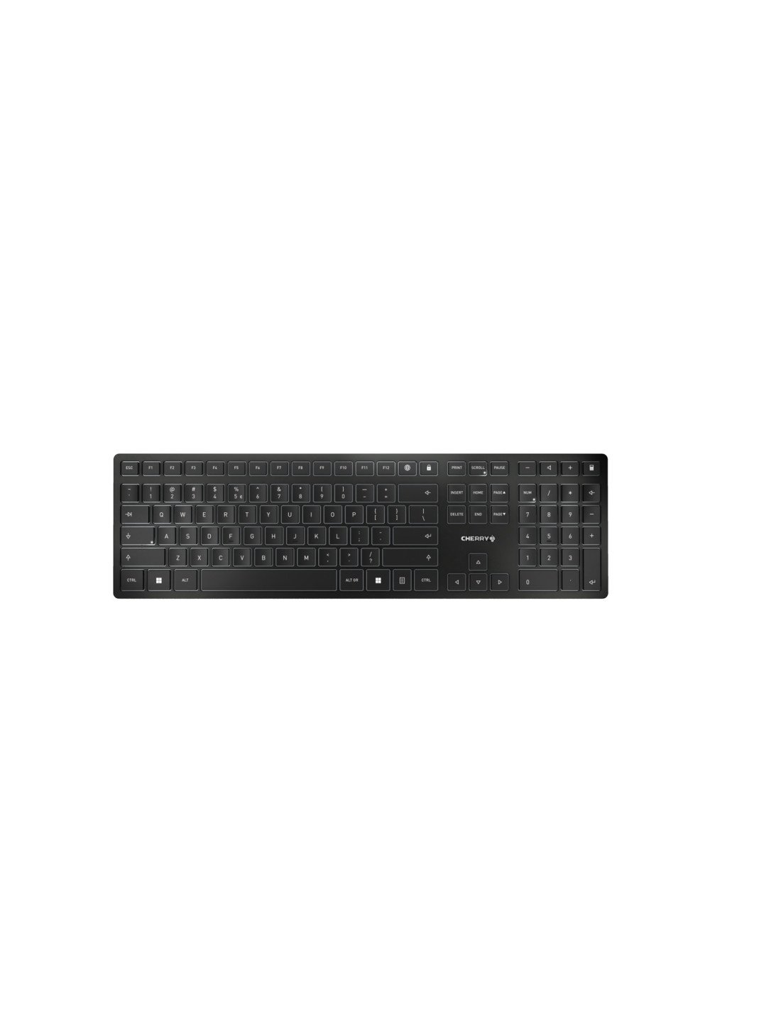 CHERRY KW 9100 SLIM teclado RF Wireless + Bluetooth QWERTY Inglés Negro