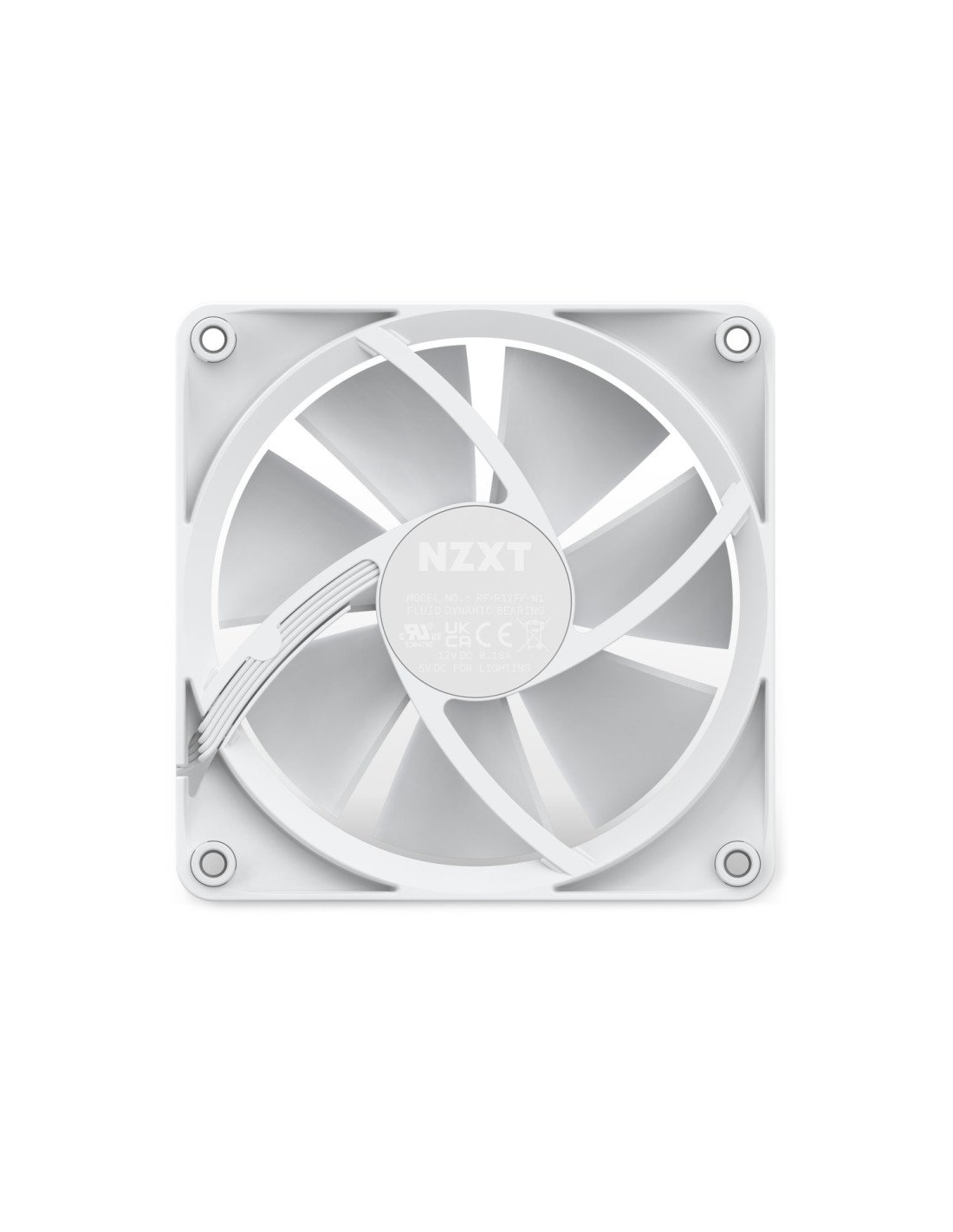 NZXT F120 RGB Carcasa del ordenador Ventilador 12 cm Blanco 1 pieza(s)