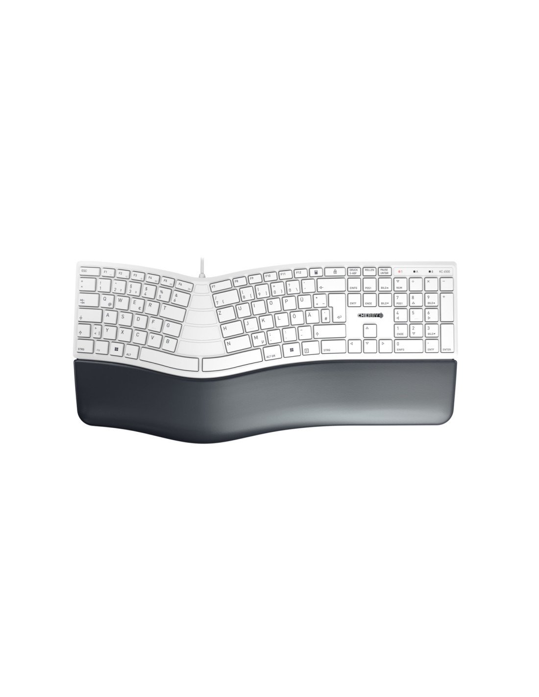 CHERRY KC 4500 ERGO teclado USB QWERTZ Alemán Blanco