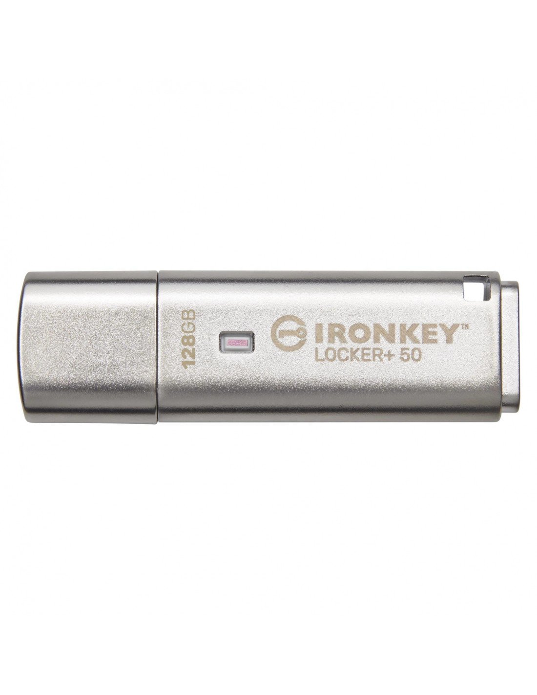 Kingston Technology IronKey Locker+ 50 unidad flash USB 128 GB USB tipo A 3.2 Gen 1 (3.1 Gen 1) Plata