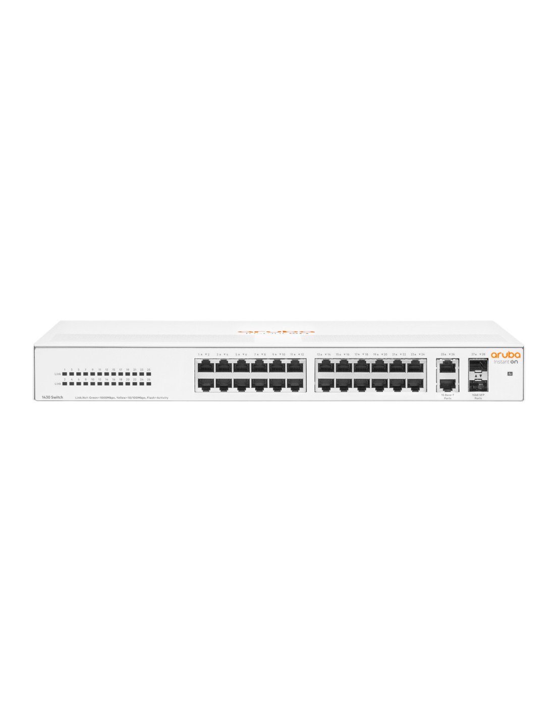 Hewlett Packard Enterprise Aruba Instant On 1430 26G 2SFP No administrado L2 Gigabit Ethernet (10/100/1000) 1U