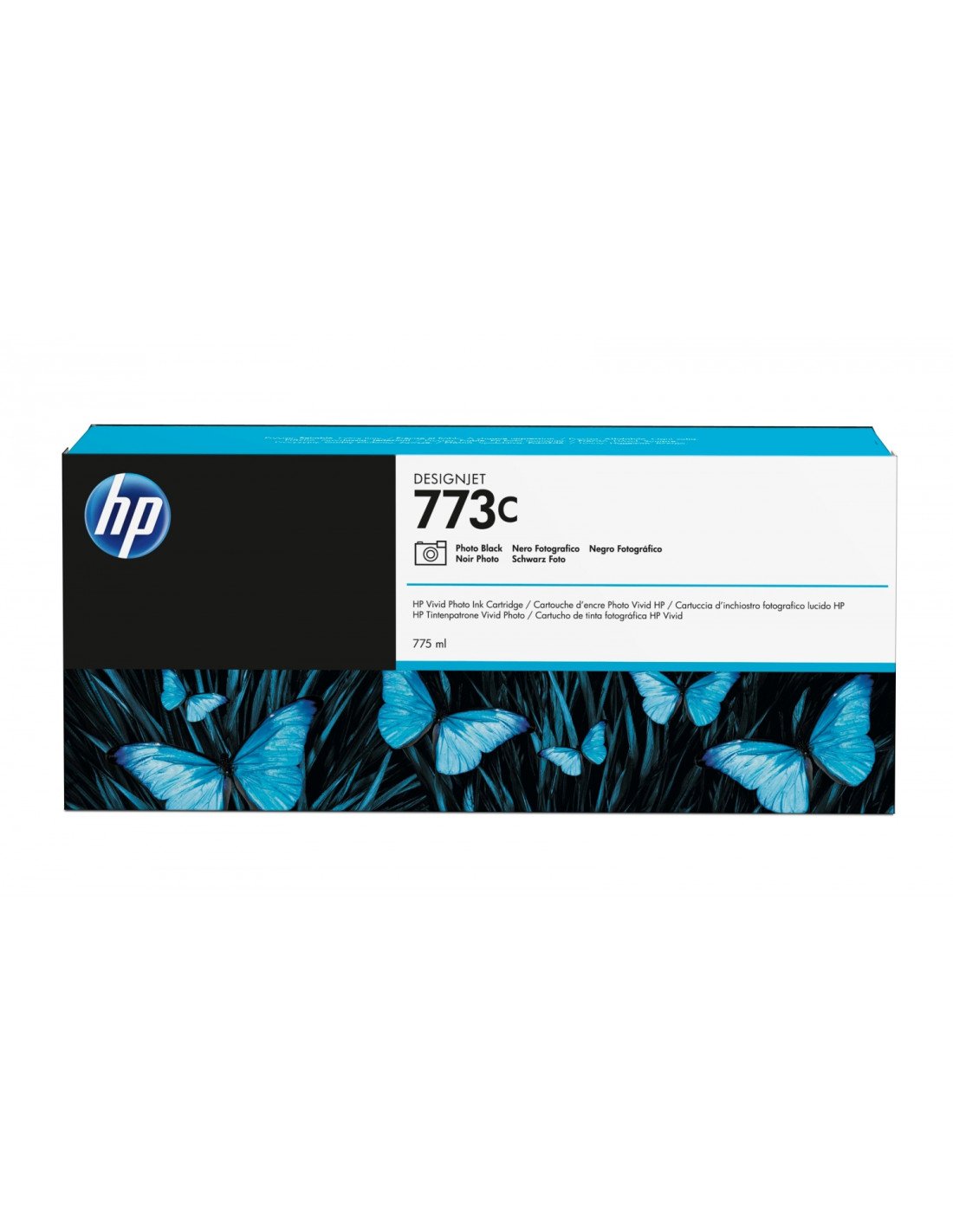 HP Cartucho de tinta negro fotográfico DesignJet 773C de 775 ml