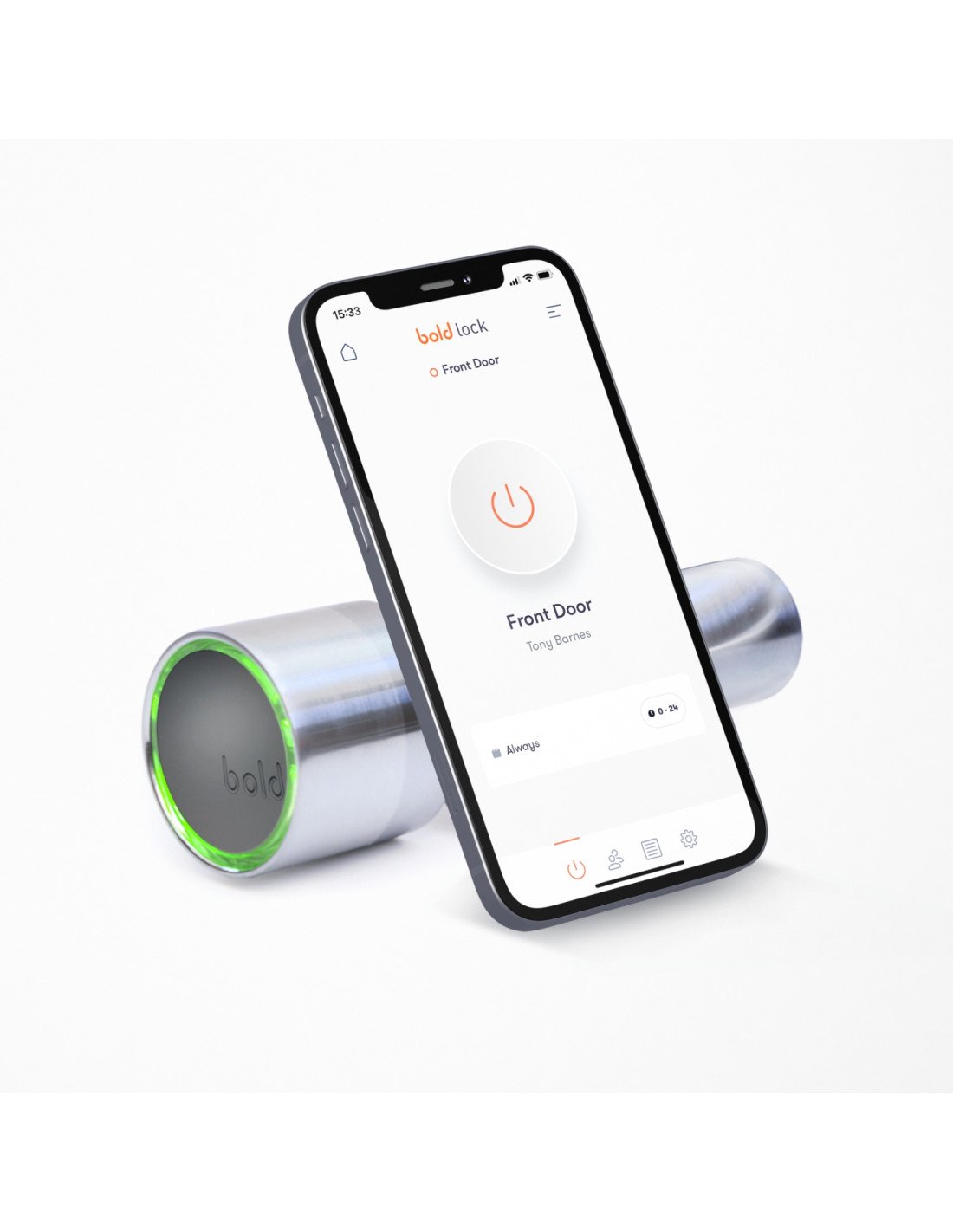 Bold Smart Lock Cerradura inteligente SX-33 Bluetooth IOS Android Acero Plata