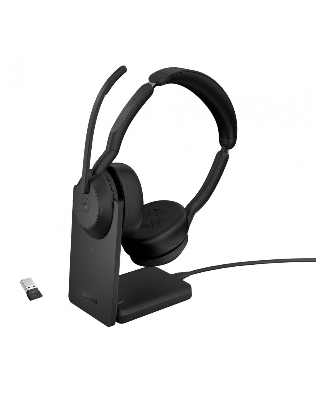 Jabra Evolve2 55 Auriculares Inalámbrico y alámbrico Diadema Oficina/Centro de llamadas Bluetooth Base de carga Negro