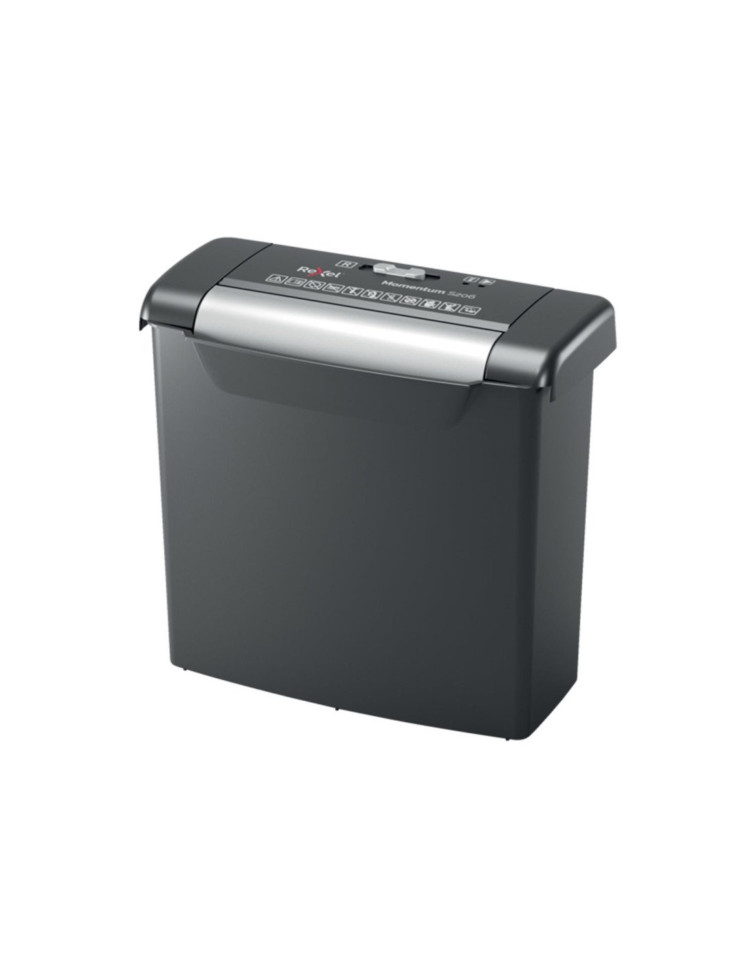 Rexel Momentum S206 triturador de papel Corte en tiras 72 dB Negro, Gris
