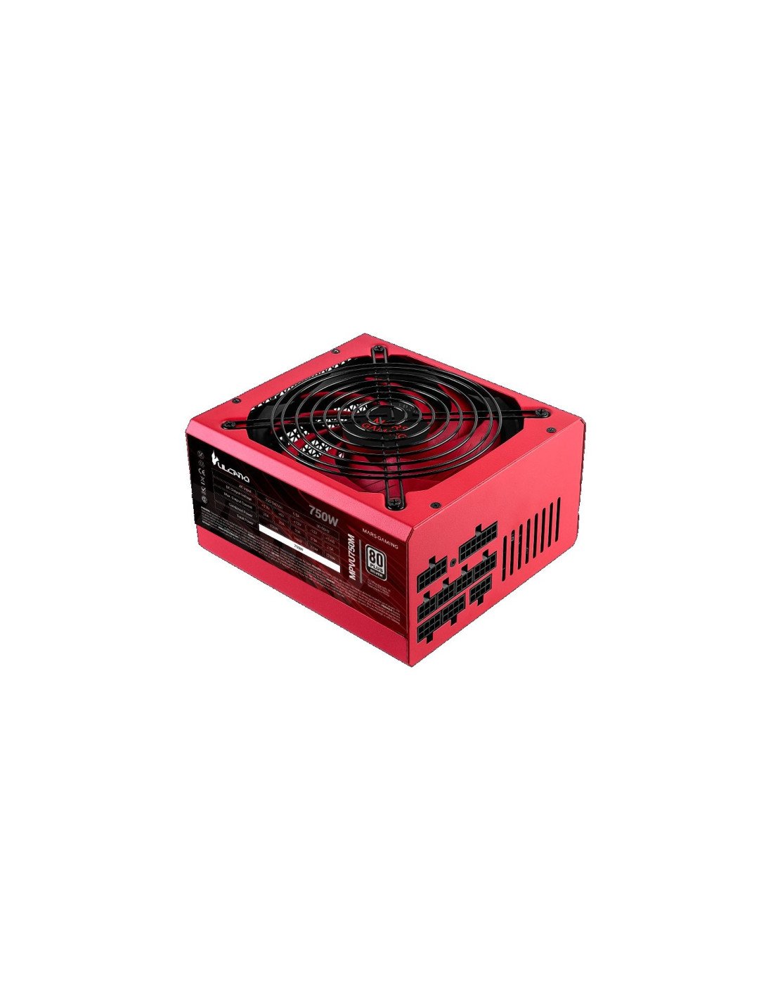 Mars Gaming MPVU750M unidad de fuente de alimentación 750 W 24-pin ATX ATX Rojo