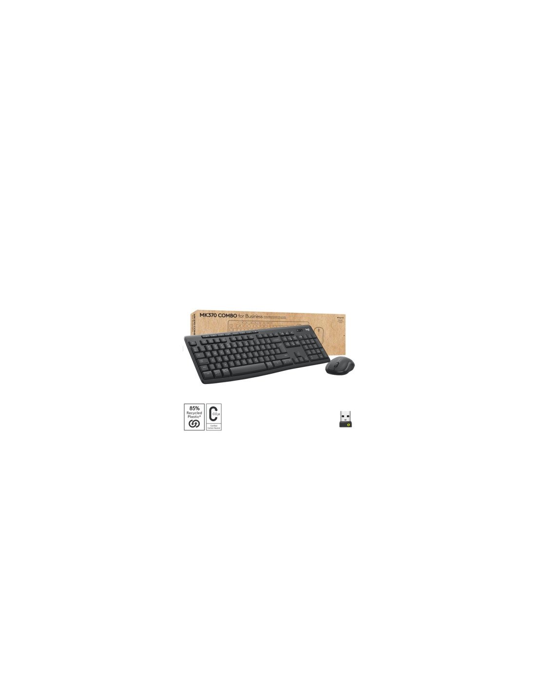 Logitech MK370 Combo for Business teclado Ratón incluido RF Wireless + Bluetooth QWERTY Internacional de EE.UU. Grafito