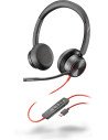 POLY Auriculares estéreo Blackwire 8225 USB-C + Adaptador USB-C/A