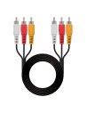 Nanocable 10.24.0802 cable de vídeo compuesto 1,8 m 3 x RCA Negro