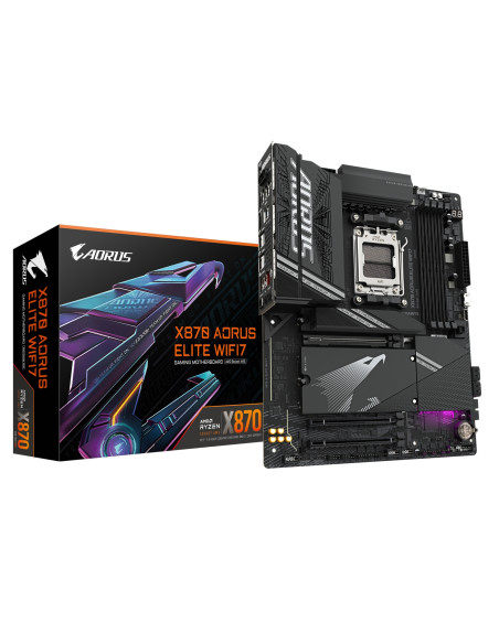 GIGABYTE X870 AORUS ELITE WIFI7 Placa Base - Compatible con CPUs AMD
