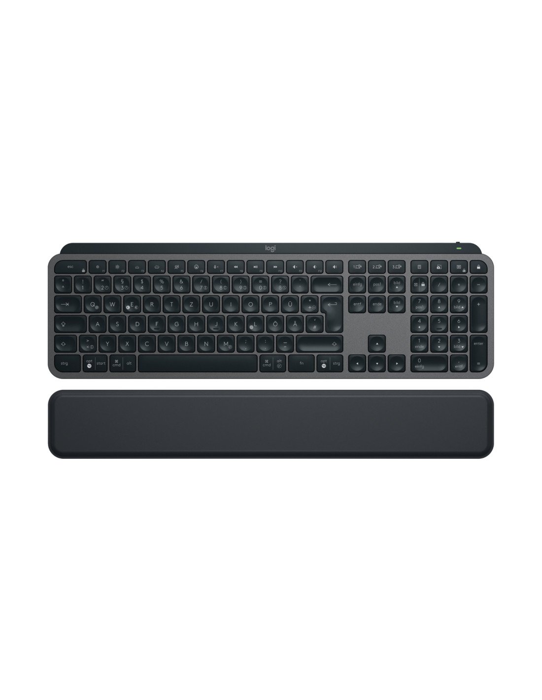 Logitech MX Keys S teclado Oficina RF Wireless + Bluetooth QWERTZ Alemán Grafito