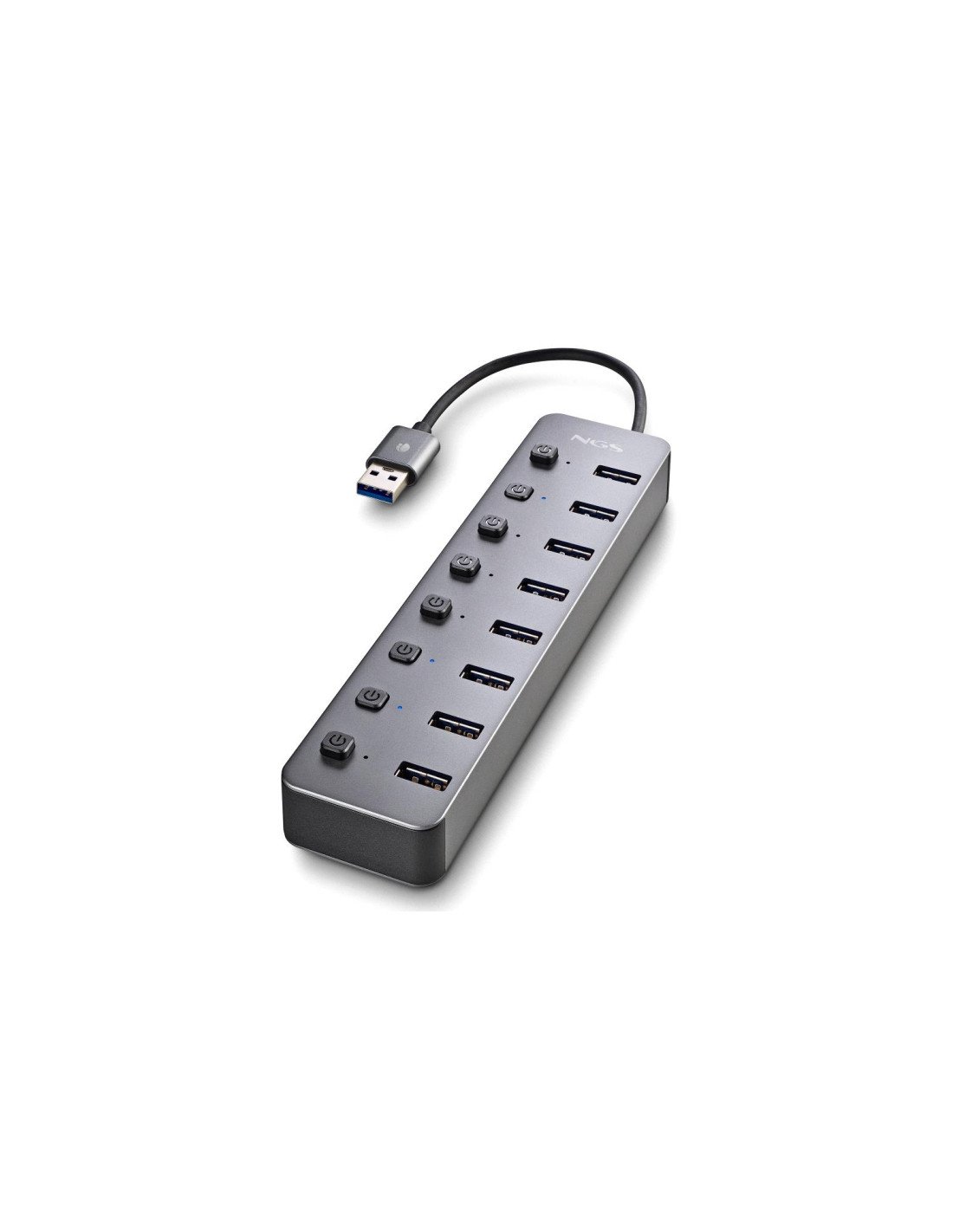NGS IHUB 8 USB 2.0 Type-A 5000 Mbit/s Negro