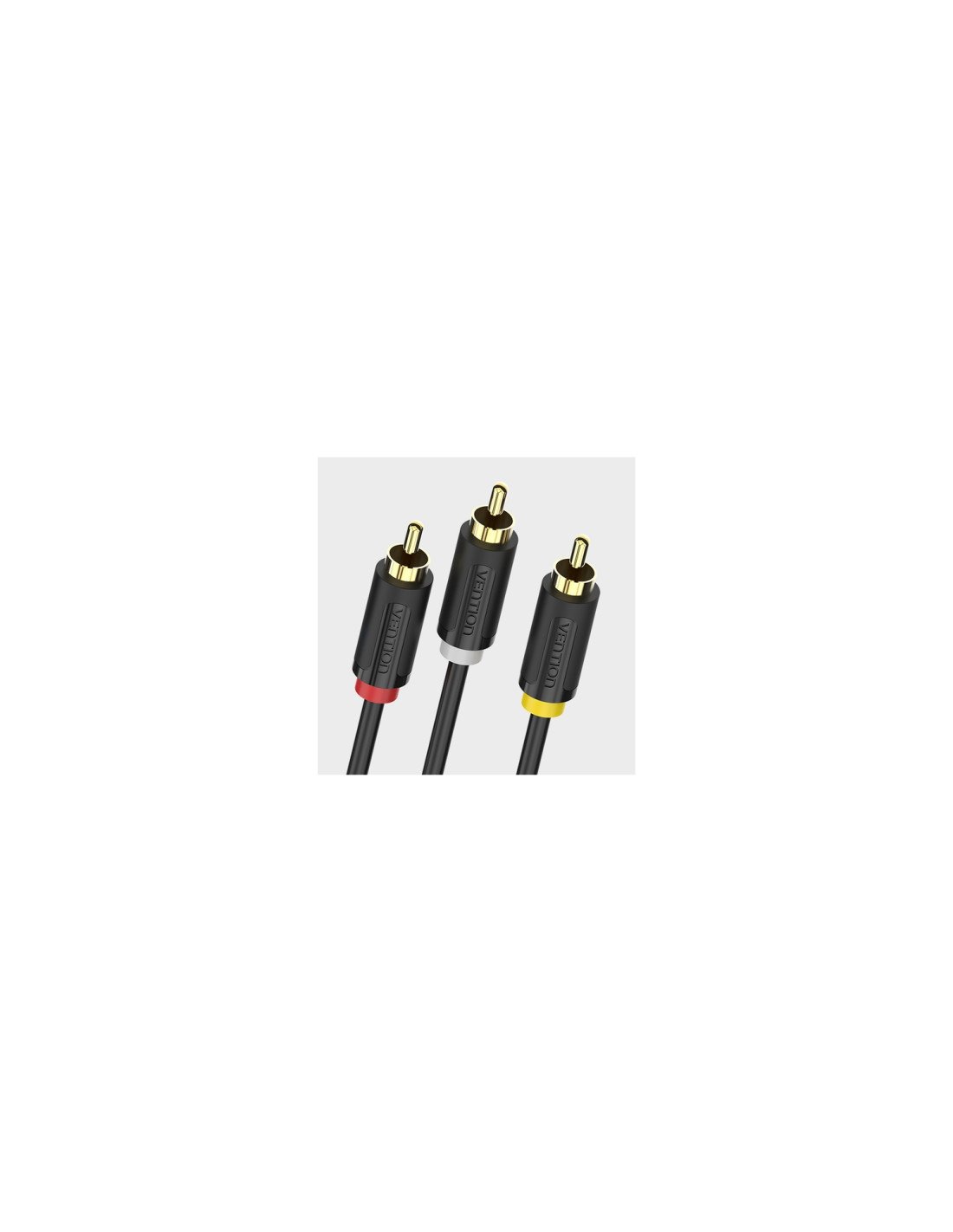 Vention Cable Estéreo BCABH/ 3x RCA Macho - 3x RCA Macho/ 2m/ Negro